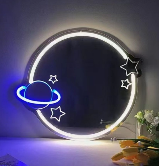 LED Neon Mirror Wall Sign STARS