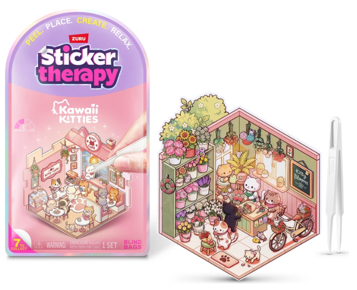 Zuru Sticker Therapy 80 Stickers Kawaii Kitties