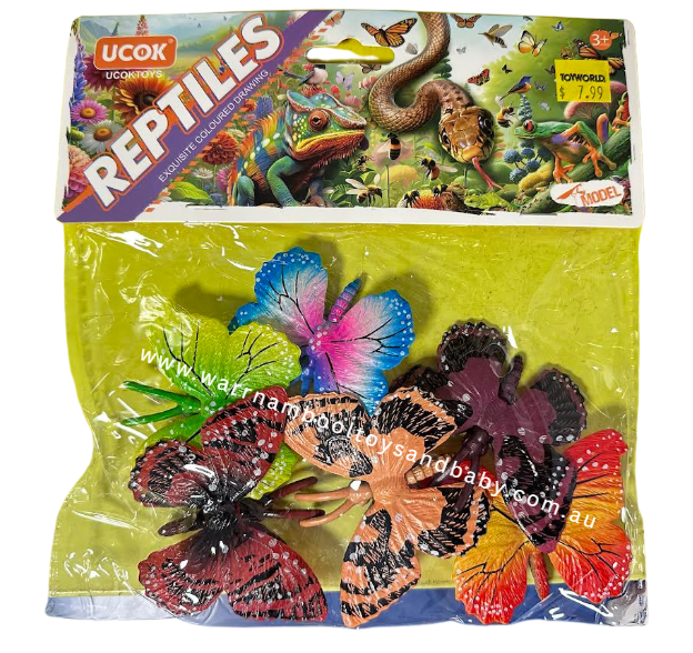 6pc Butterflies in Poly Bag