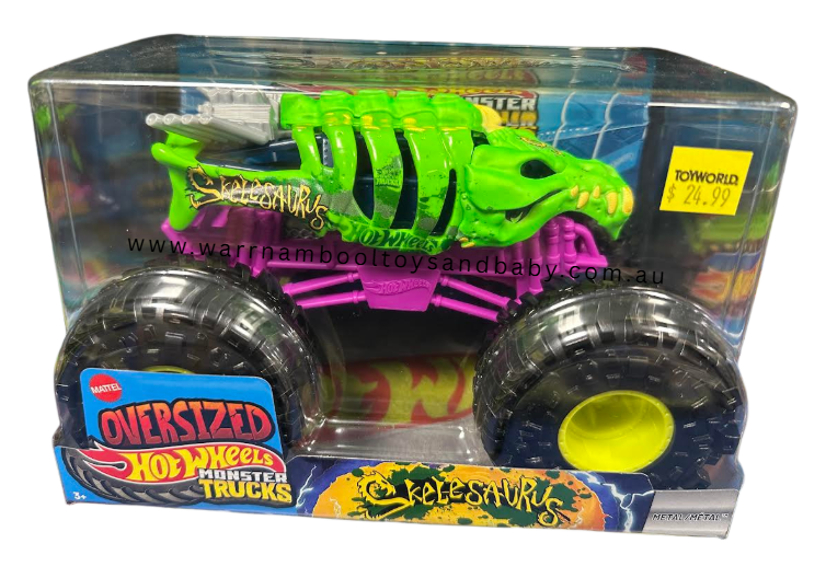 Hot Wheels Monster Trucks 1/24 Oversized Vehicle Skelesaurus