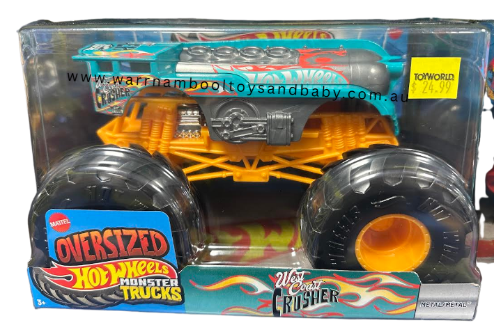 Hot Wheels Monster Trucks 1/24 Oversized Metal West Coast Crusher