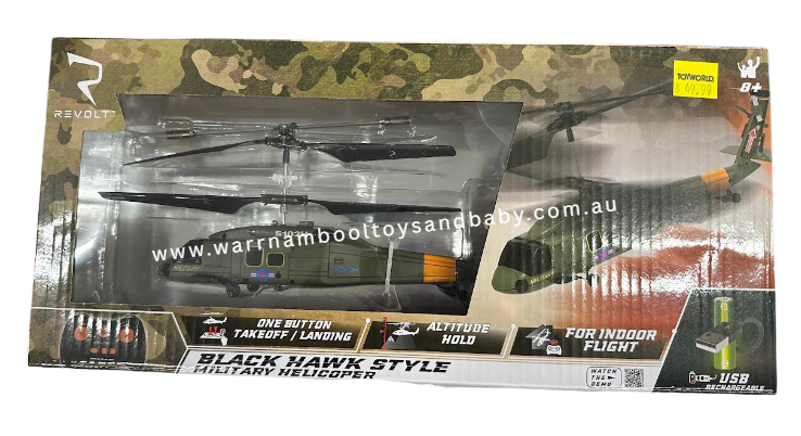 Revolt R/C 2.4Ghz Blackhawk Helicopter req 4 x AAA batteries