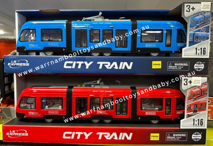City Express Model Tram Red or Blue