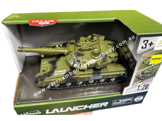 Armed Forces Friction Powered Tank with Lights and Sounds