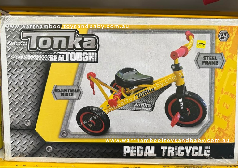 Tonka Real Tough Steel Frame Pedal Tricycle with Adjustable Winch