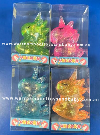 Squishy Glitter Unicorn Assorted Colours