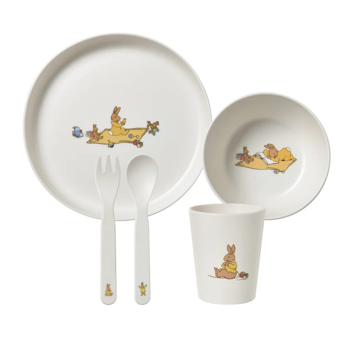 Bunnykins 5 Piece rPet Dinner Set Natural