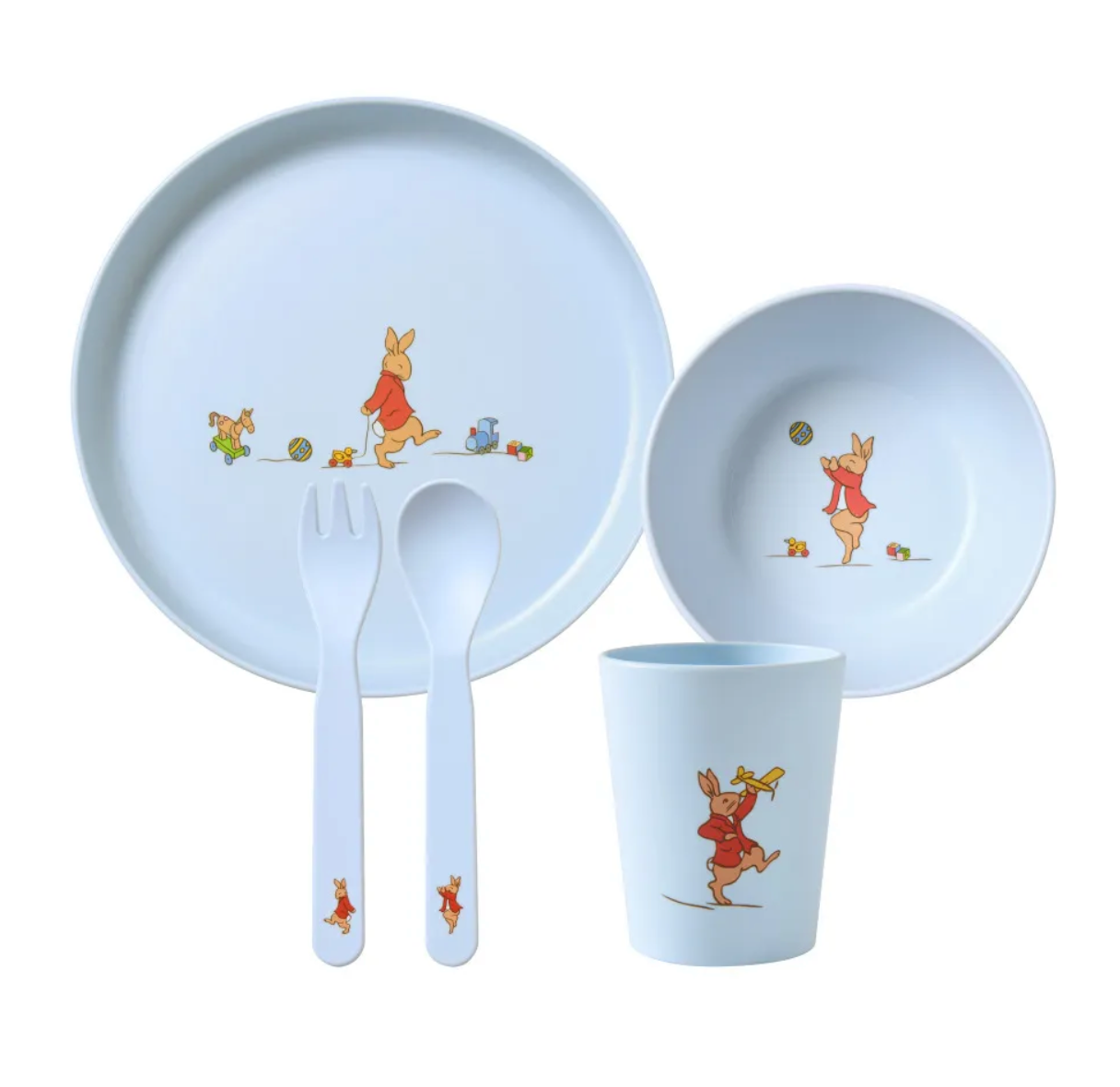Bunnykins 5 Piece rPet Dinner Set Blue