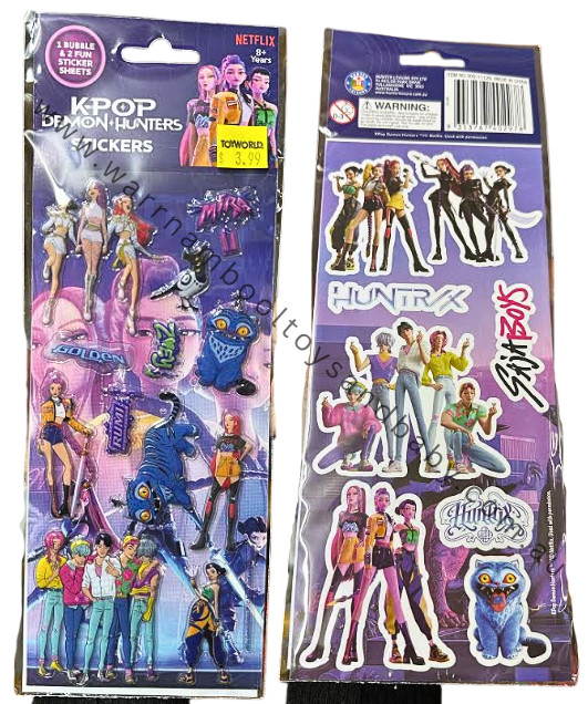 KPop Demon Hunters 3pk Stickers