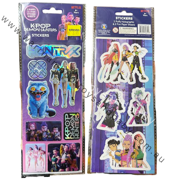 Kpop Demon Hunters 3pk Stickers