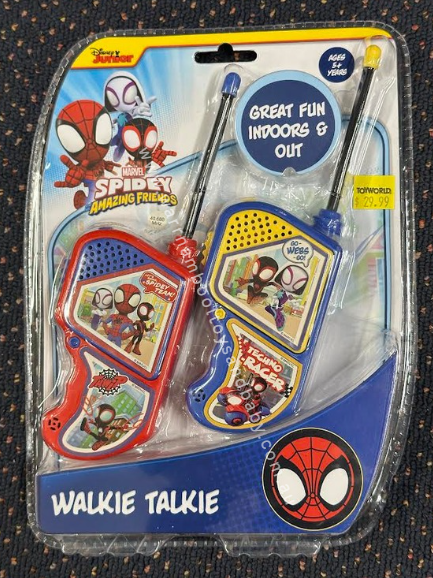 Walkie Talkie Spidey and his Amazing Friends req 2 x 9v batteries