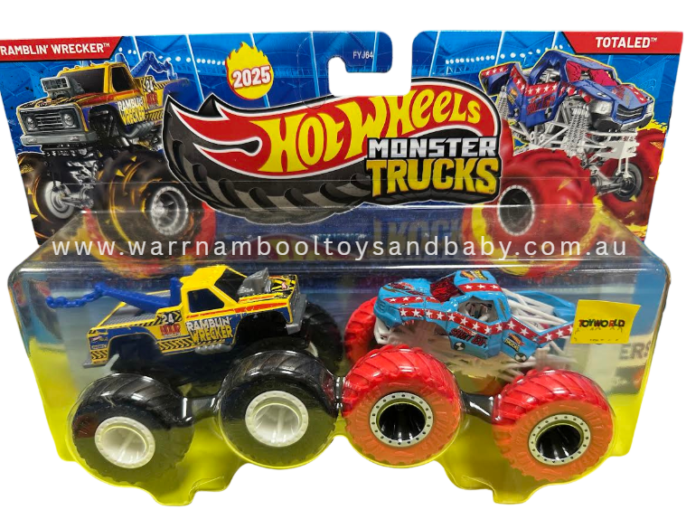 Hot Wheels Monster Trucks 2pk Demolitian Doubles Assorted Designs