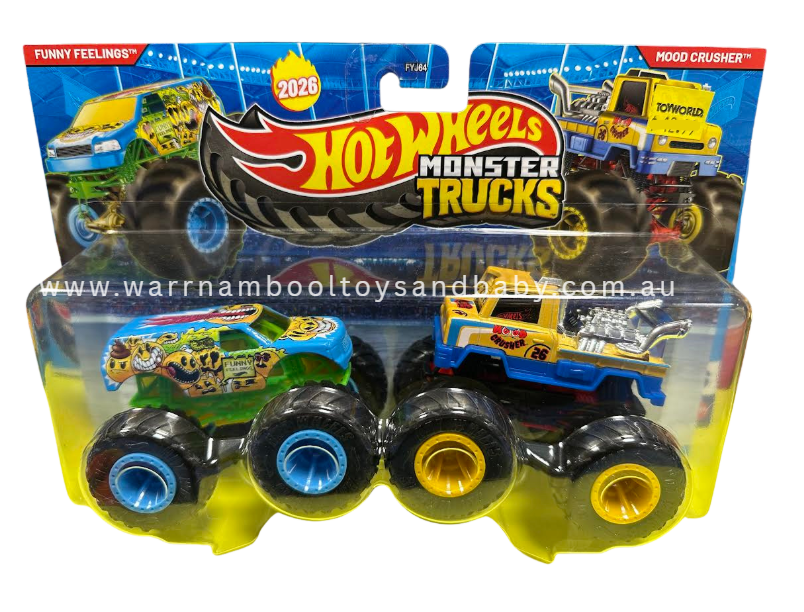 Hot Wheels Monster Trucks 2pk Demolitian Doubles Assorted Designs