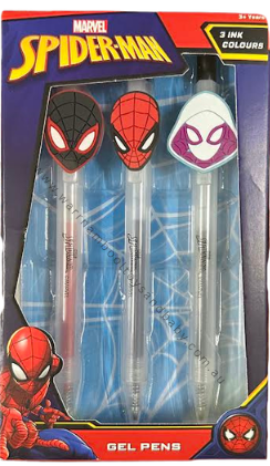 Spiderman Gel Pens 3pk