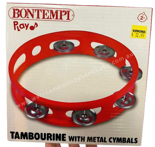Bontempi Tambourine with Metal Cymbals