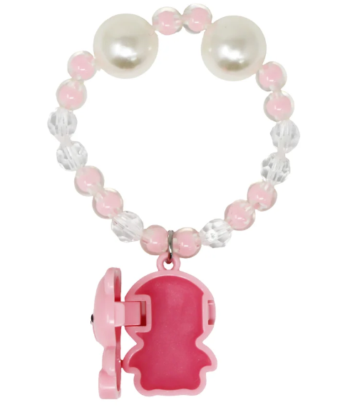 Pink Poppy Lip Gloss Bracelet Bear