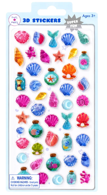 Pink Poppy 3D Stickers - SEA CREATURES