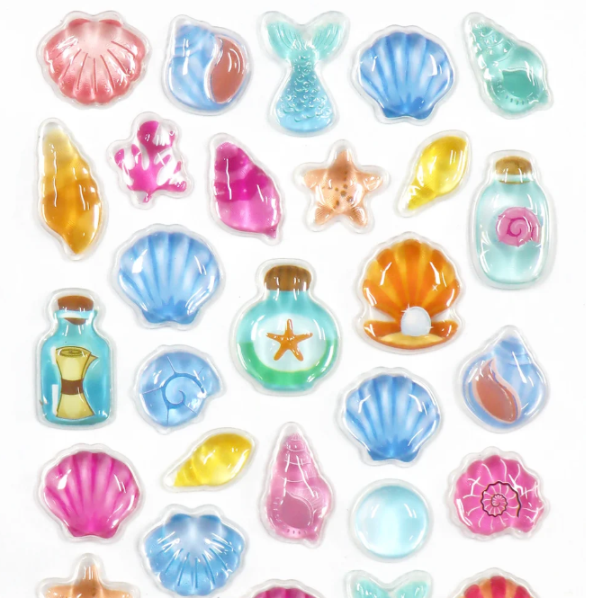 Pink Poppy 3D Stickers - SEA CREATURES