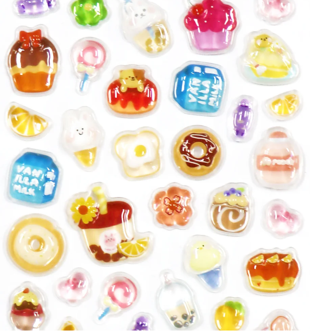 Pink Poppy 3D Stickers - FOODIE