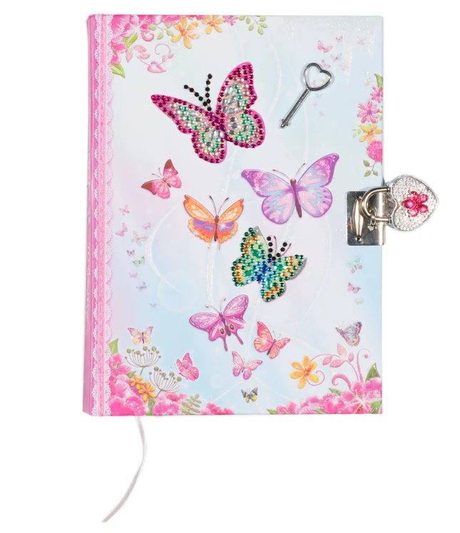 Diary With Lock Butterflies