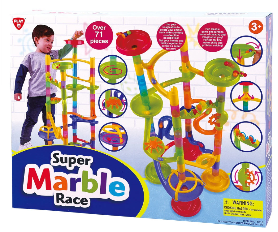 PLAYGO TOYS ENT. LTD. Marble Run Super Marble Race (70+ Pcs)