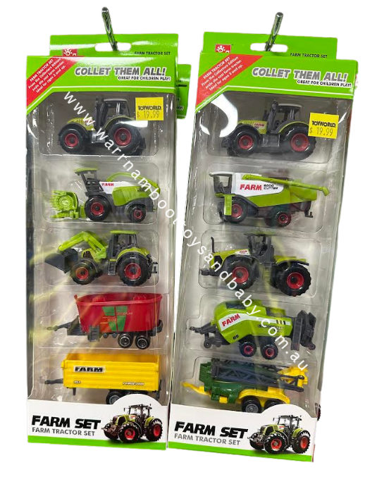 5pc Diecast Farm Vehicle Set Assorted