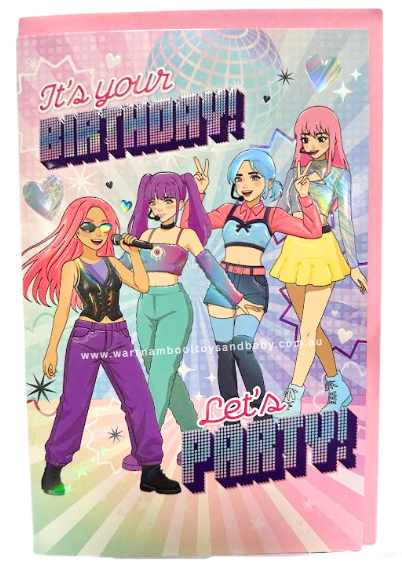 Birthday Card General - Girl IDOLS 'It's Your Birthday, Lets Party'