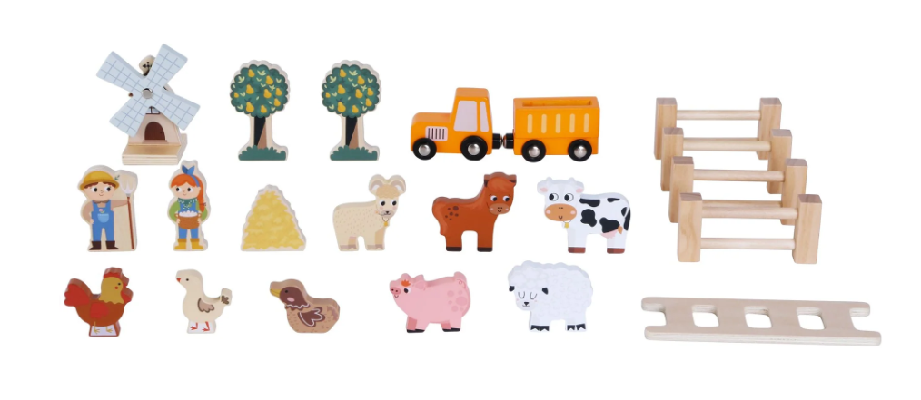 Edufun Wooden Farm Playset