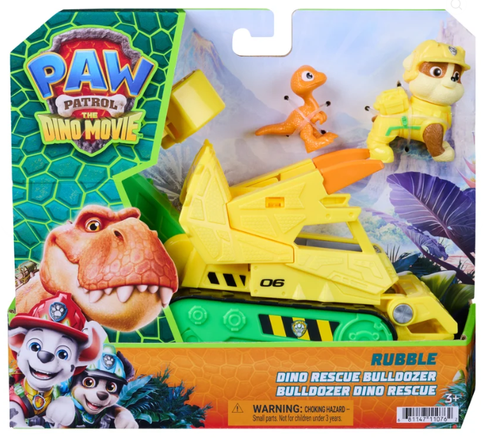 Paw Patrol The Dino Movie Themed Rescue Vehicle RUBBLE