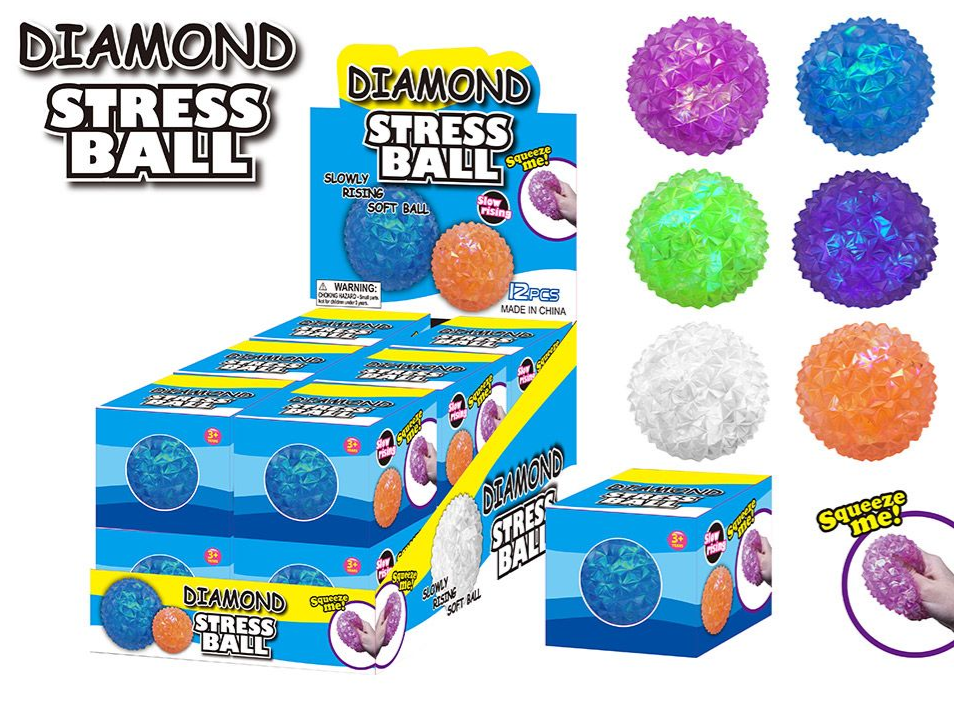 Slow Rising Diamond Stress Ball Assorted Colours