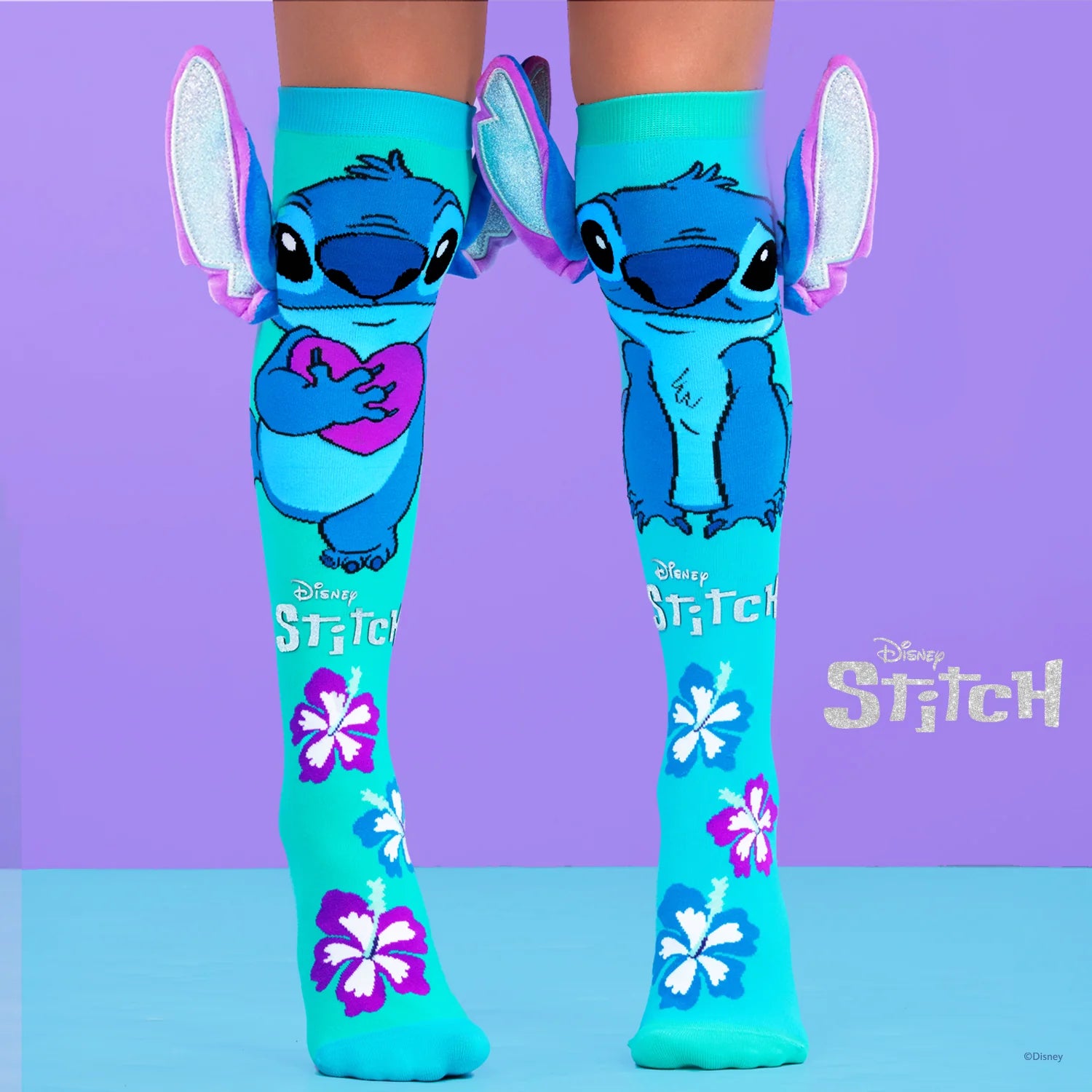 Mad Mia Stitch Silver Ears Socks One Size Fits Most