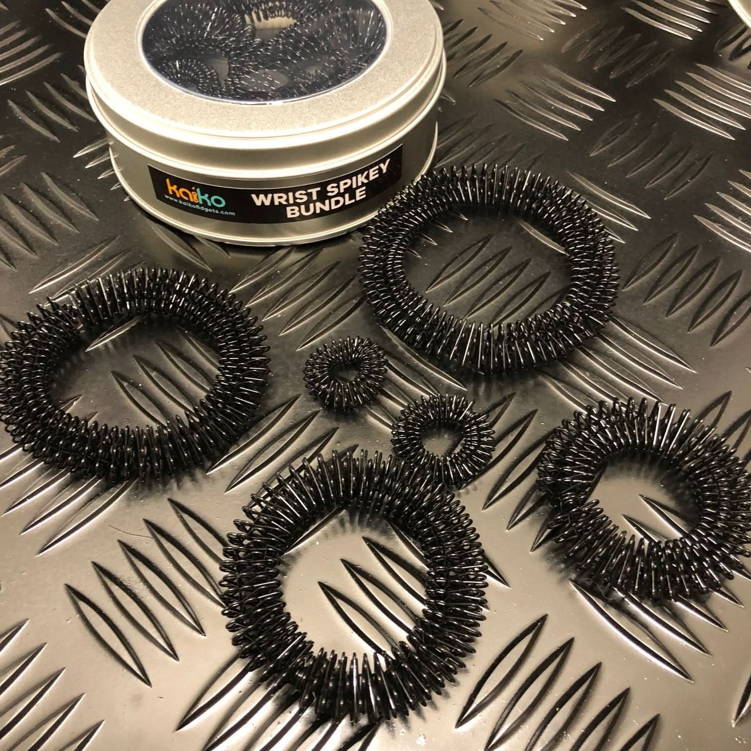 Kaiko Wrist Spikey Bundle Black - 4 Wrist Sizes 2 Ring Sizes