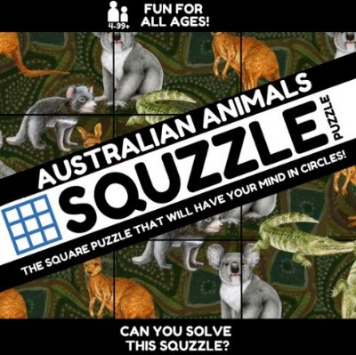 Squzzle Square Puzzle - Australian Animals