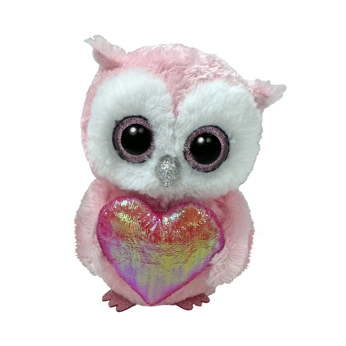 WHISPER Owl with Heart TY Beanie Boos Regular