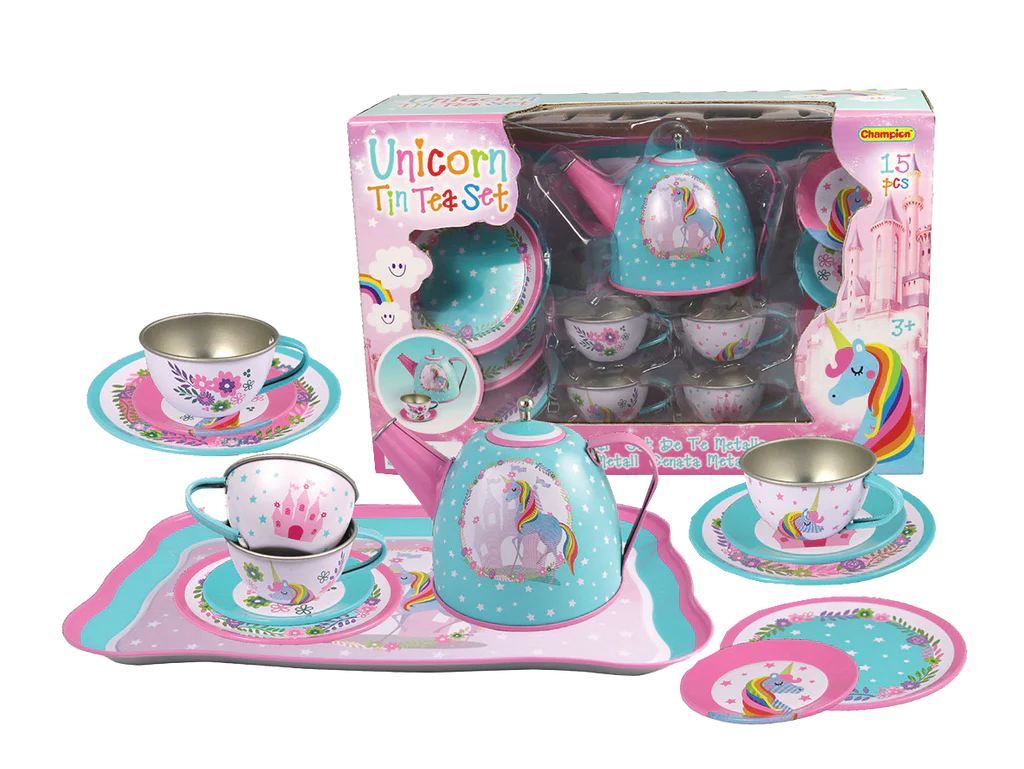 Champion Unicorn Tin Tea Set 15pc