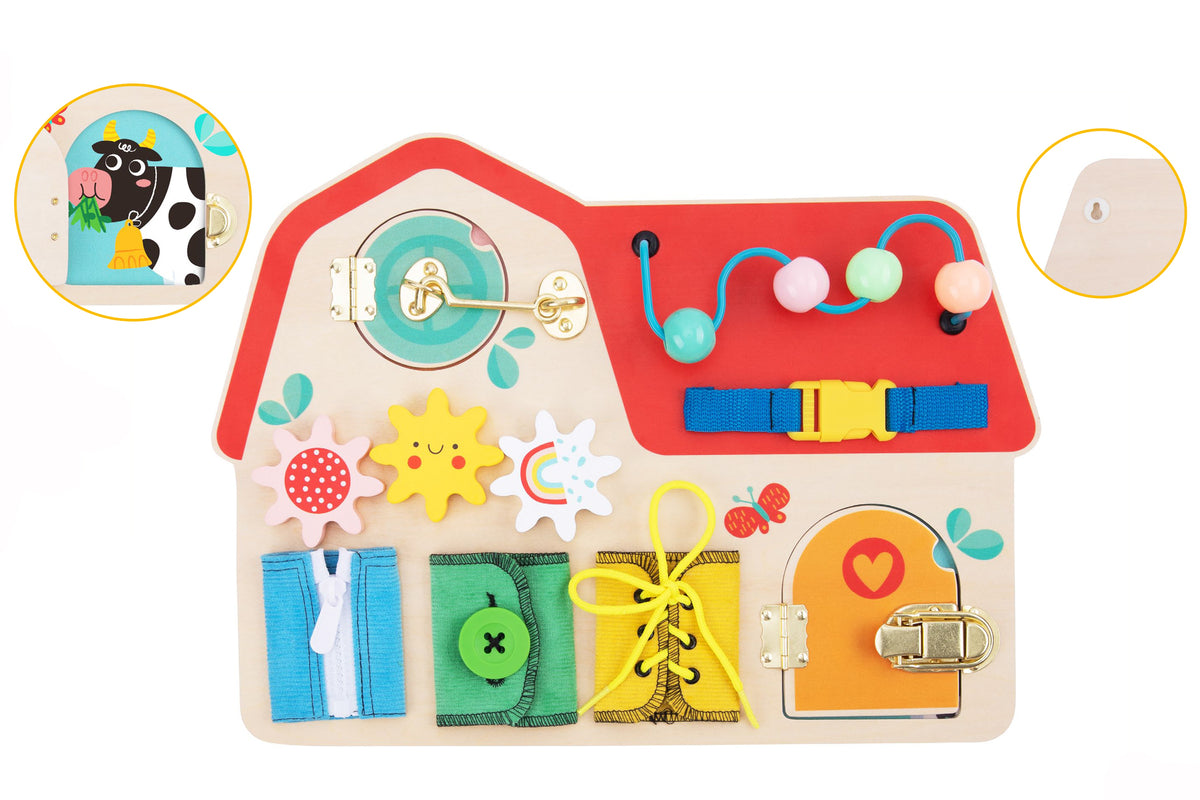 Tooky Toys Wooden Busy Board