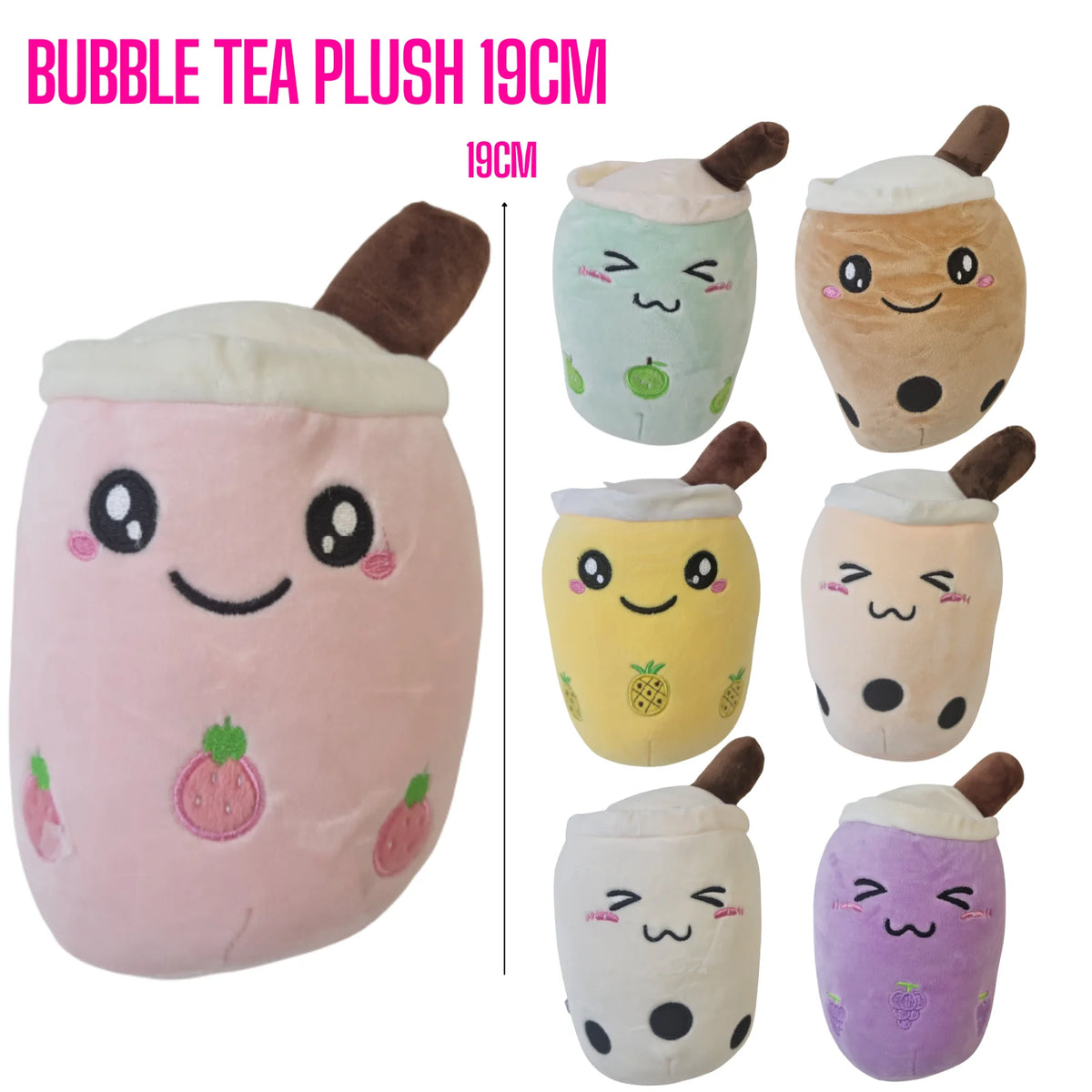 Bubble Tea Plush 19cm Asstd