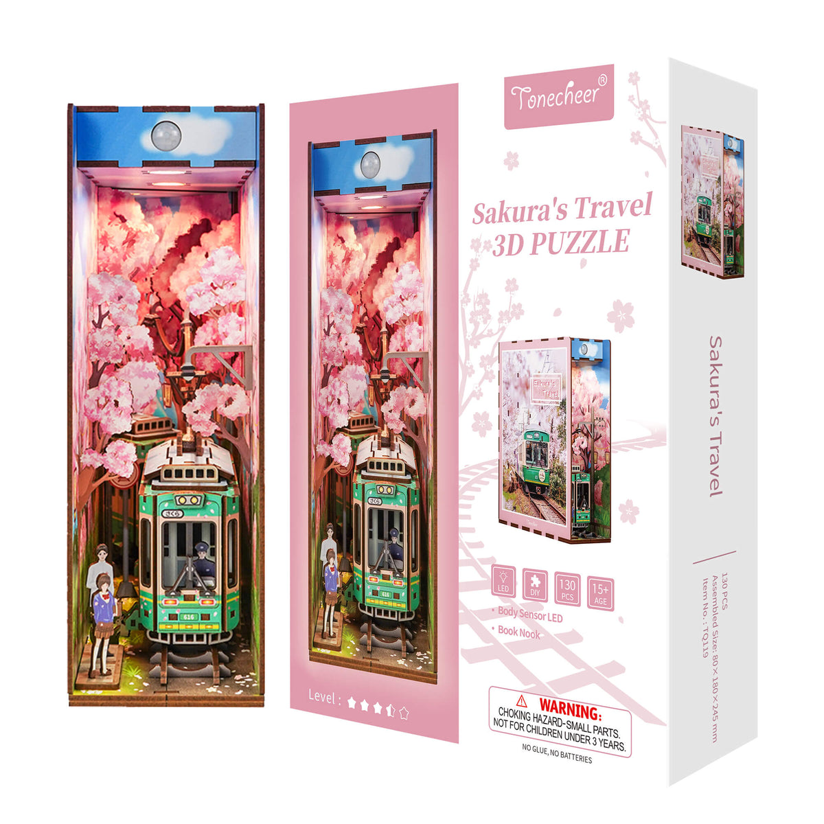 Tonecheer Sakura's Travel 3D Puzzle req 3 x AA batteries