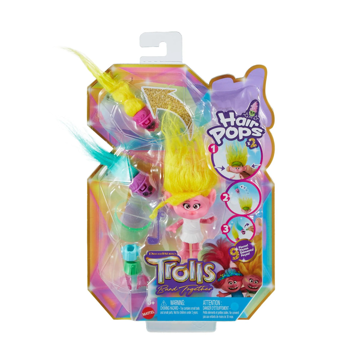 Trolls 3 Band Together Hair Pops Doll Viva
