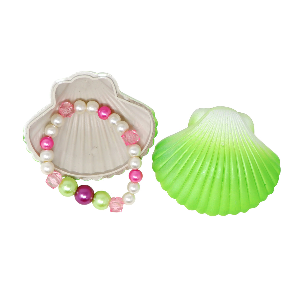 Hatch Clam Shell with Surprise Pearl Bracelet Asstd Cols