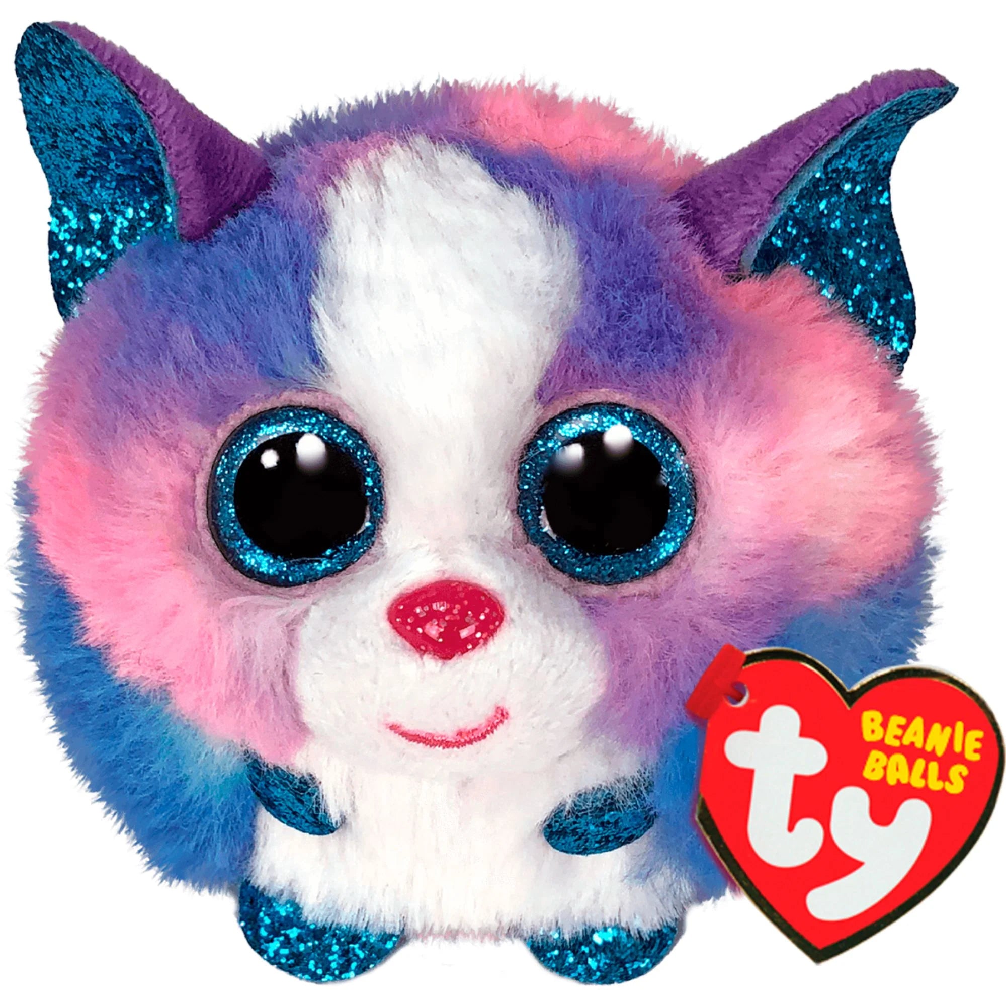 TY Beanie Balls Purple Husky CLEO