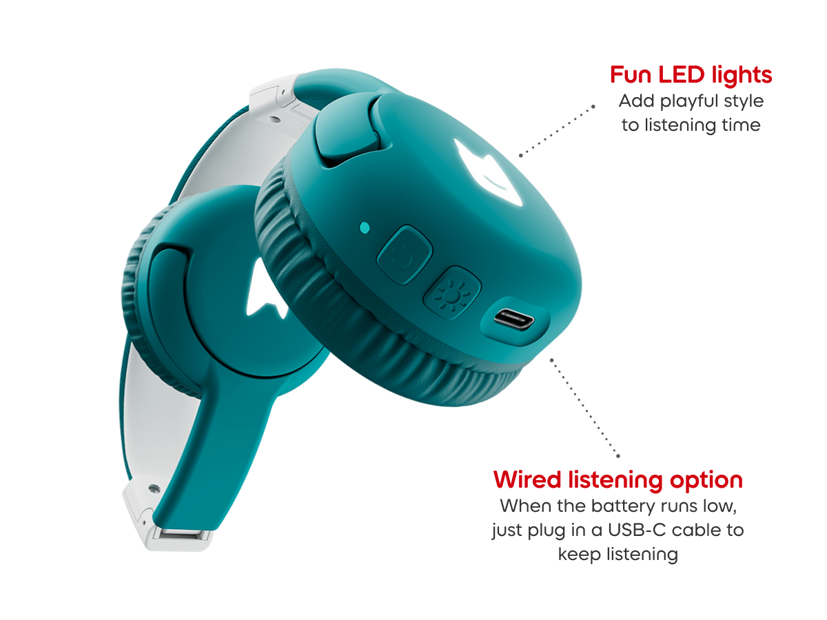 Tonies Bluetooth Headphones Tropical Teal