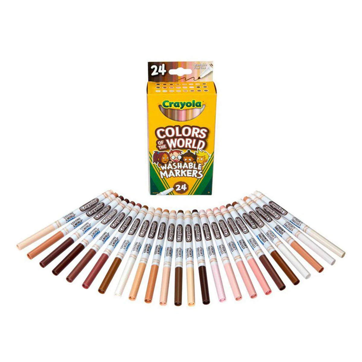 Crayola Colours Of The World Washable Fine Line Markers 24 Pack