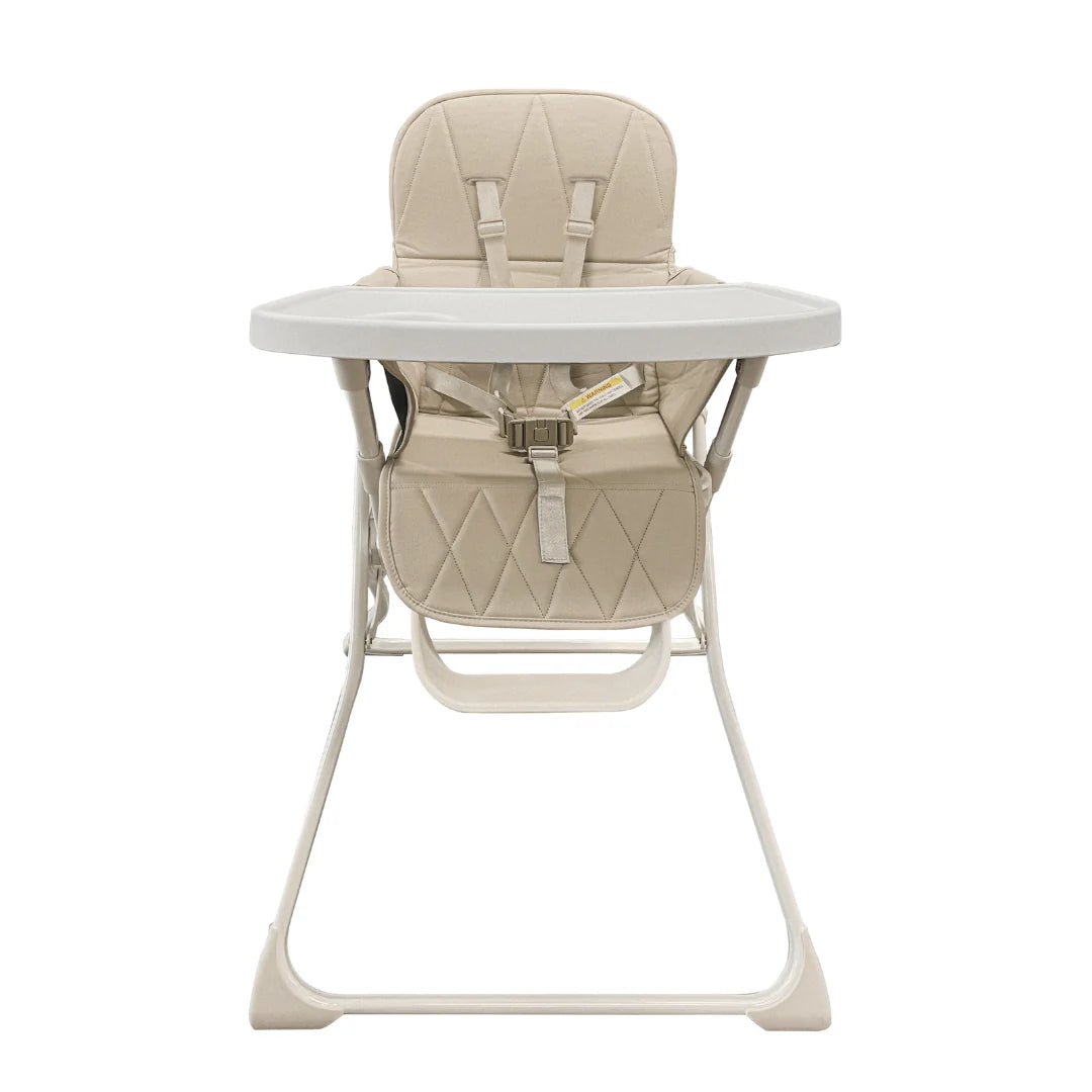 Baby Studio Super Slim Flat Fold High Chair Beige