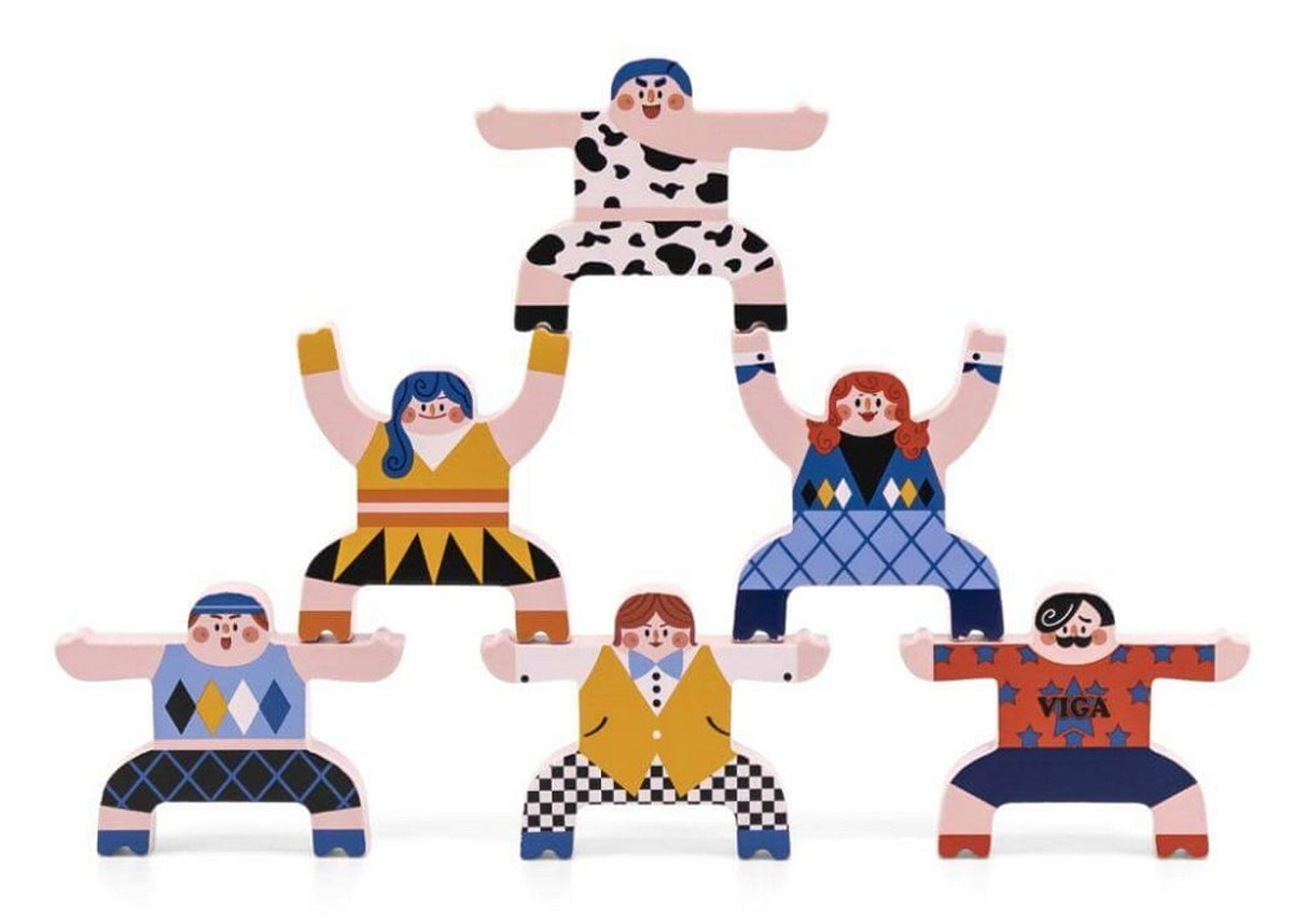 Viga Wooden Circus Stacking Game