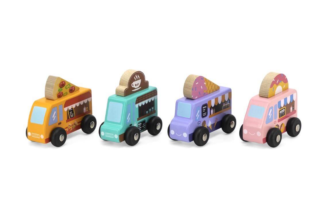 Viga Wooden Dessert Food Trucks Asst