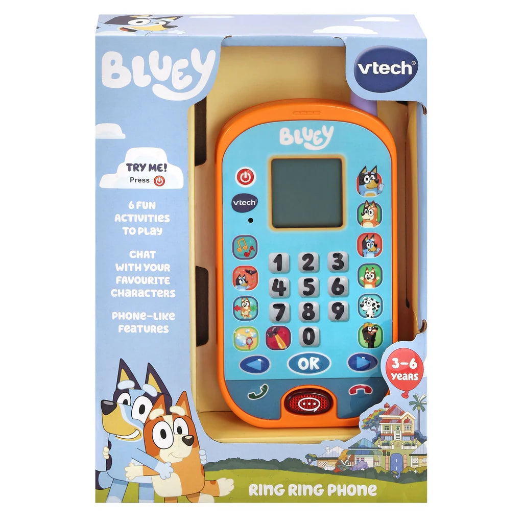 Vtech Bluey Ring Ring Phone - 2 AAA Demo Batteries Included