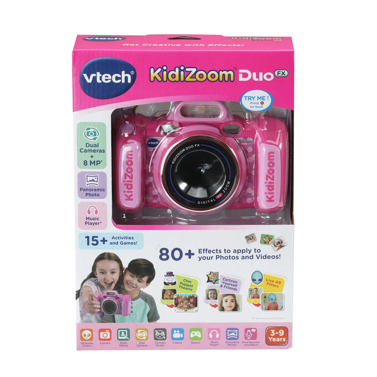 Vtech Kidizoom Duo FX Camera Pink 4 x AA demo batteries incl