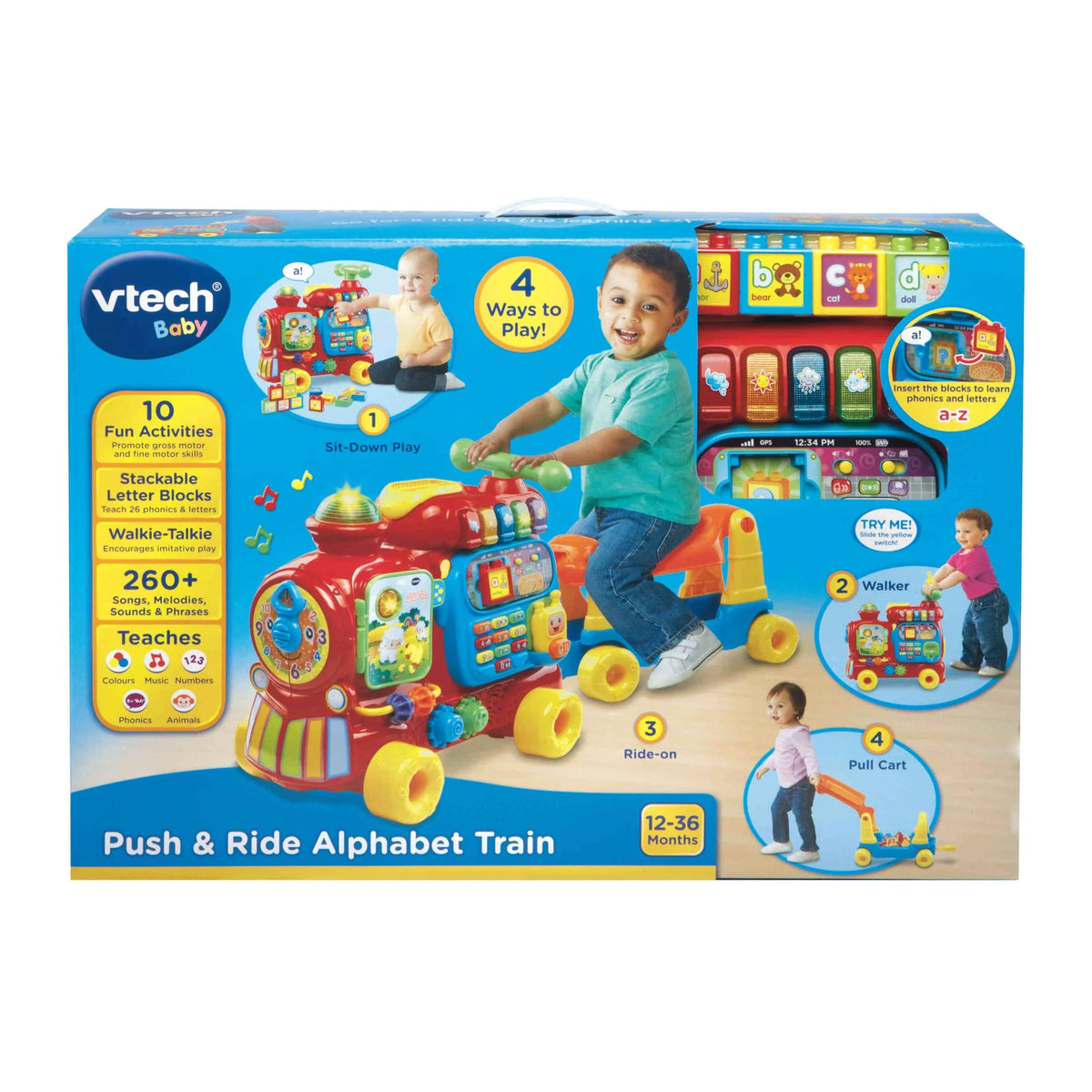 Vtech 4 in 1 Alphabet Train 3 AA Demo Batteries Included