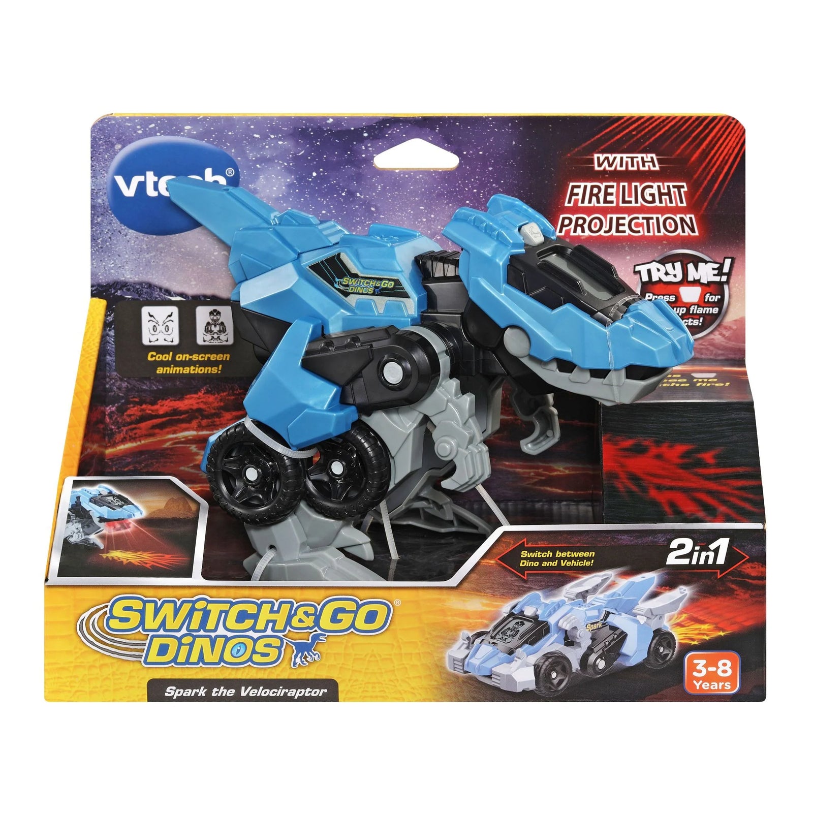 Vtech Switch & Go Dinos Spark The Velociraptor